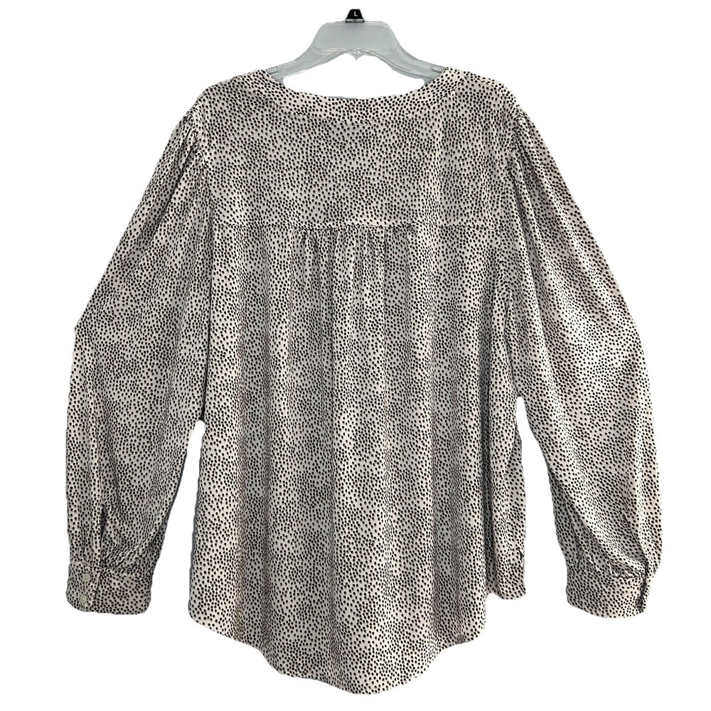Lane Bryant Confetti Tunic Top Blouse Stretch Peasant Travel V Neck Size 22 24 - Picture 2 of 7
